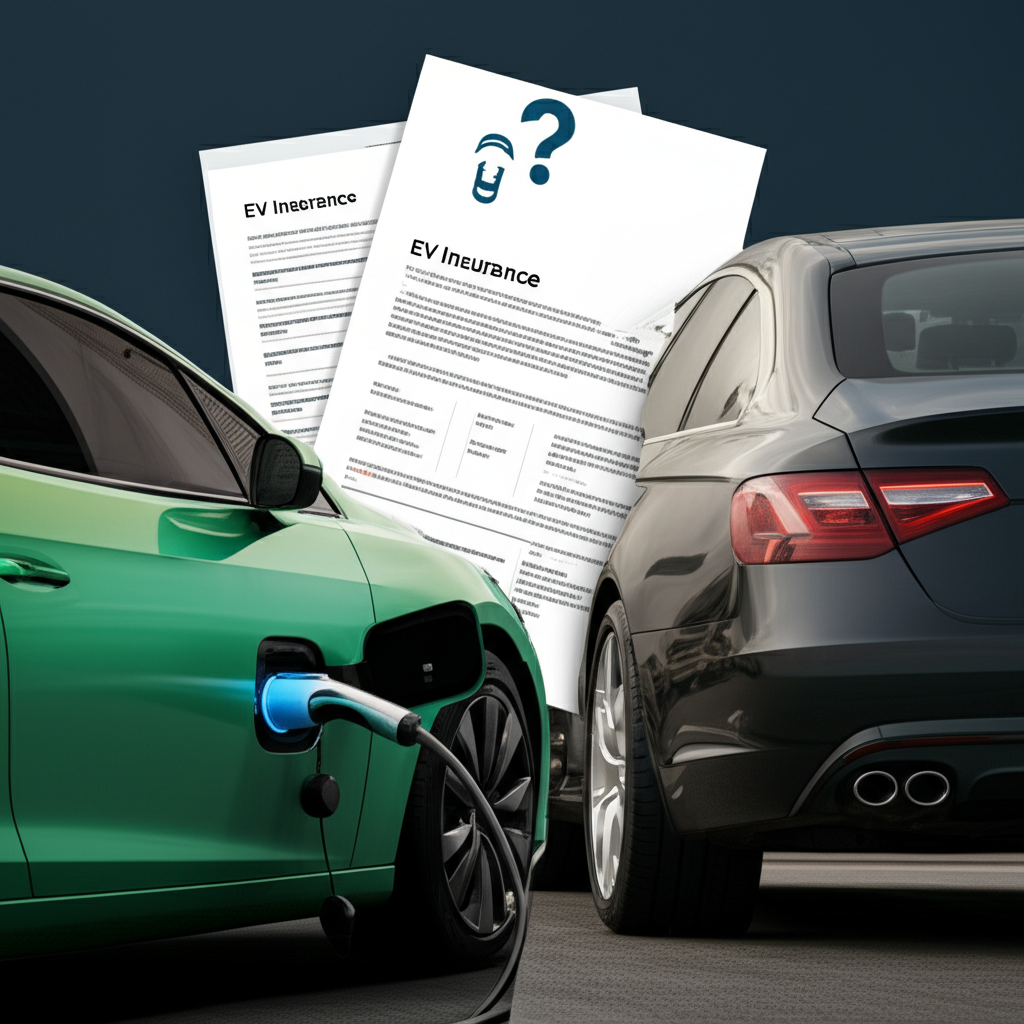 Generate a high-quality, relevant image prompt for an article about: EV Insurance: Is It More Expens
