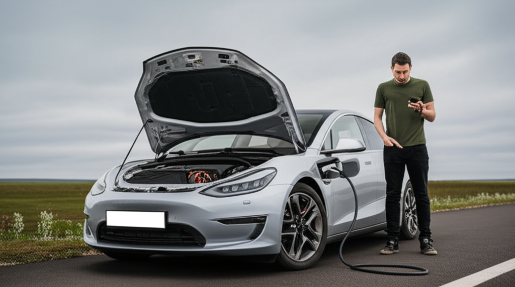 Generate a high-quality, relevant image prompt for an article about: Why EVs Are Bad: Essential Trut